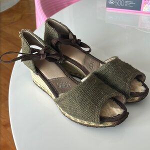 Women’s Ugg Delmar Espadrille Wedge Lace Up Sandal